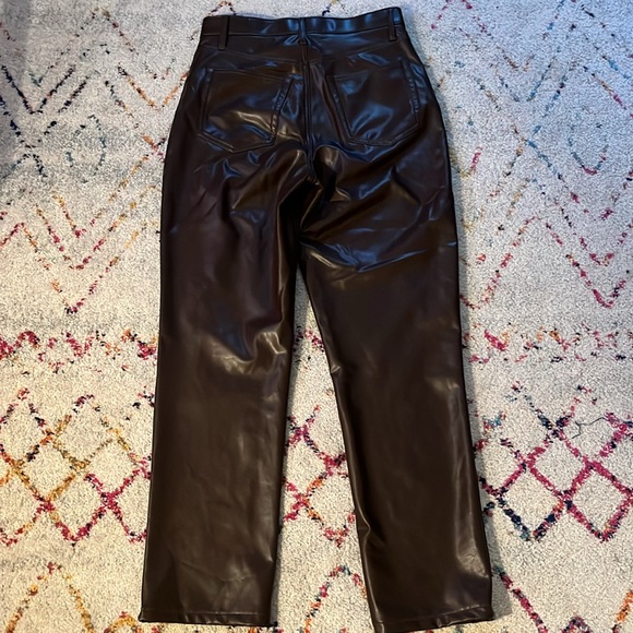 abercrombie curve love leather 90s straight pants - Picture 8 of 8
